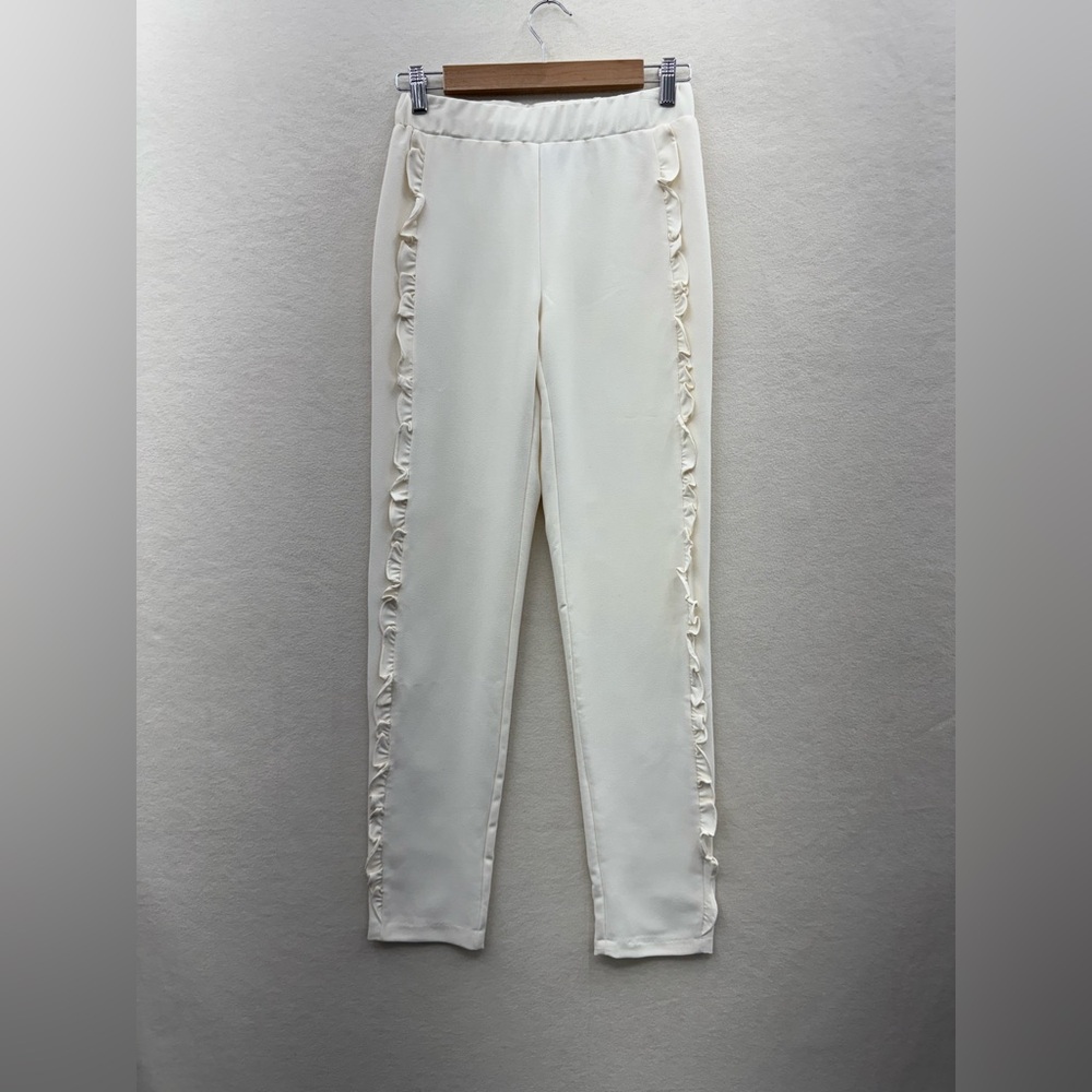 Marc Bouwer Women’s XS Knit Elastic Waist Ruffle Detail Pants